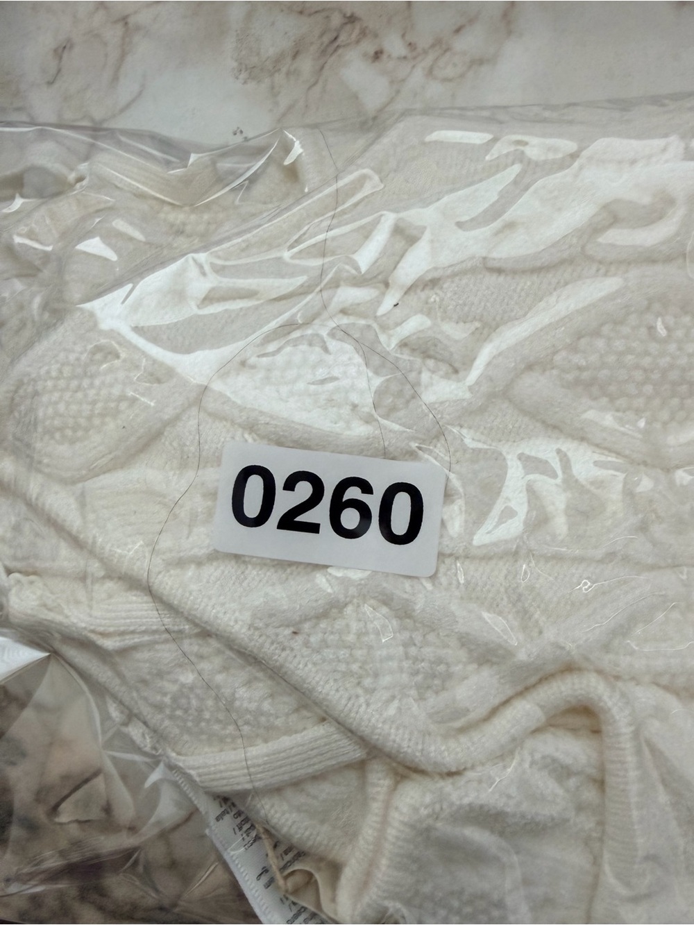Skims Women's Ivory Snow Bunny Shop Cableknit Tank Top NWT XL - Picture 5 of 5